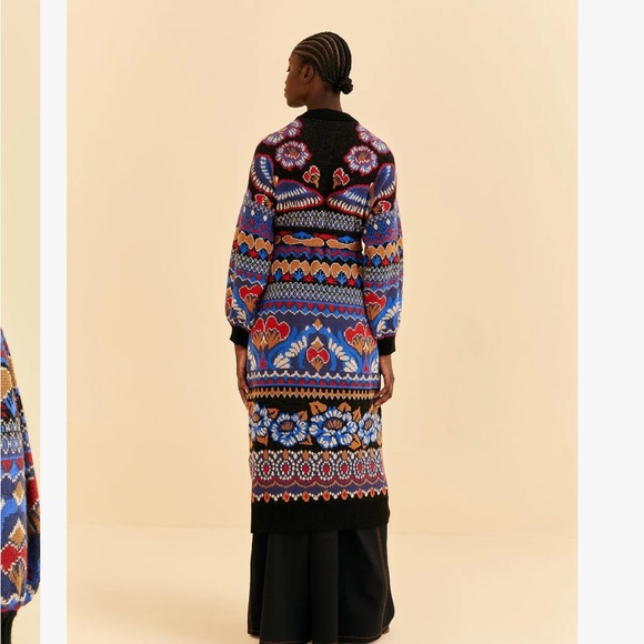 NWT Farm Rio Black Ainika Maxi Cardigan - Picture 5 of 7